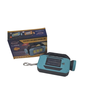 Familicasa - 3W Solar LED Work Lamp – Portable USB Rechargeable Light with Side Spotlight & Handle
