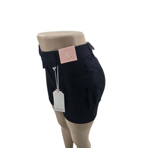 Chicaluv - Comfort Stretch Women’s High-Rise Cargo Shorts with Functional Side Pockets XV2050