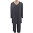 Chicaluv - Women's Plus Size Ribbed Knit Suit – Long-Sleeve Top & Solid Trousers Set XV0644