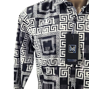 Megaannum - Men’s Printed Casual Shirt – Regular Fit Spread Collar