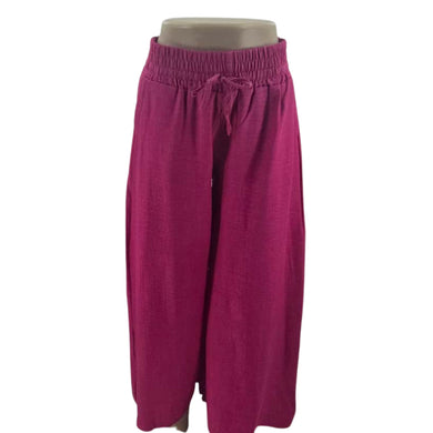 ChicaLuv - BreezyCharm Women’s High-Waist Wide-Leg Drawstring Lounge Pants with Pockets XV0637