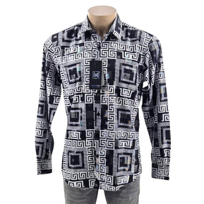 Megaannum - Men’s Printed Casual Shirt – Regular Fit Spread Collar