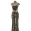 Chicaluv - Women's Leopard Print Bandeau Top & Flared Pants Co-ord Set – Bodycon Fit with Standard Coverage