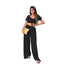 Chicaluv - Women’s Two-Piece Set – Sweetheart Crop Top & Palazzo Pants- XV0628
