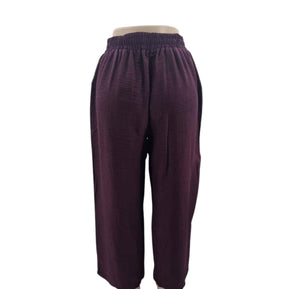 ChicaLuv - BreezyForm High-Waisted Linen Pants for Women – Cropped & Comfortable Fit XV0636