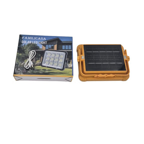 Familicasa - Solar Flood Light – Rechargeable 12-LED Outdoor Security Lamp