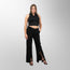 ChicaLuv - High-Rise Hyper-Stretch Wide-Leg Trousers with Side Slits