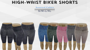ChicaLuv Wholesale - High-Waisted Bike Shorts – Tummy Control & Leg Shaping Compression