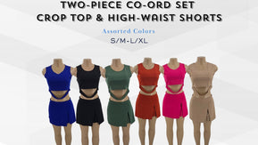 ChicaLuv Wholesale - 2-Piece Active Skirt Set – Crop Top & Performance Skort Co-Ord