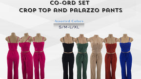 ChicaLuv Wholesale - 2-Piece Active Set – Crop Top & Jogger Pants Performance Co-Ord