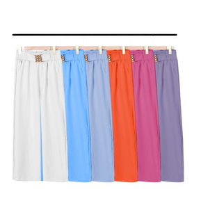 Chicaluv - Women’s Straight Fit Palazzo Pants – Relaxed Trousers - XV0652