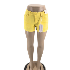 Chicaluv - Women’s Hyperstretch Denim Shorts – High-Waist Regular Fit