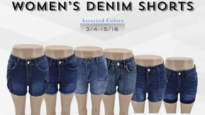 ChicaLuv Wholesale - Women's High-Waisted Solid Denim Shorts – Classic Western Style