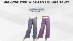 ChicaLuv Wholesale - Women's High-Waisted Wide-Leg Lounge Pants – Versatile Casual & Work Trousers with Pockets