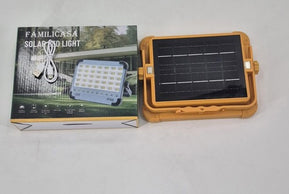 Familicasa - 200W Portable Solar LED Floodlight – IP66 Waterproof Emergency Light with ABS Aluminum Body & Hanging Hook for Camping & Outdoor Use